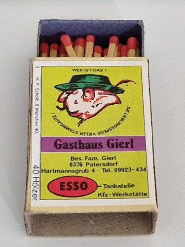 Streichholzschachtel gasthaus - streichholzschachtel,,
