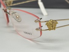 Versace Brille Damen Gold oval