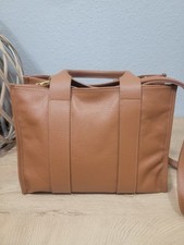 Handtasche Glattleder cognac