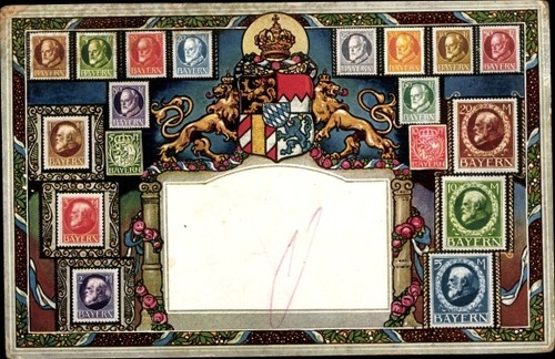 Wappen briefmarken - briefmarken, ak