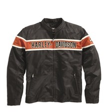 Harley-Davidson Freizeitjacke "Generation", 100% Nylon, Schwarz/Orange, Gr. S-5X
