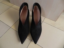 Unützer Schuhe  Pumps Velours-Leder schwarz Größe 40 == WIE NEU ==