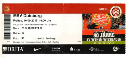 Ticket sv wehen - ticket, bl