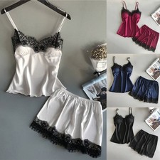 Sexy Damen Spitze Pyjama Set
