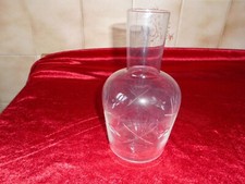 Alte Hyazinthen Glas Vase mit Schliff Dekor 1970er Jahre siehe Fotos !