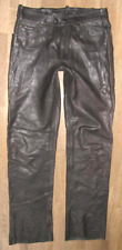 " MODEKA BERLIN " Herren- LEDERJEANS / Biker- Lederhose in schwarz W32" /L34"
