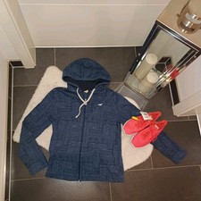 Sweatpulli Hollister S M Sweatjacke blau kapuzenjacke Sportjacke baumwolle Top