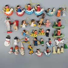 Weihnachten Baum Christbaum Tanne Schmuck Deko 36 Teile Engel Kinder Glocke bunt