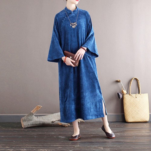 Damen kord kleid retro - damen,