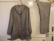 Hosenanzug Damen Gr. 46 beige