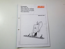 Ersatzteilliste Hako Hakorette Mähwerk (5114) Original Hako Hausdruckerei