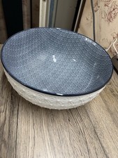 Dekoschale blau-weiß mit