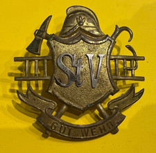 Alte Feuerwehr Helm Auflage