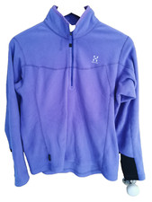 Haglöfs Fleecepullover Damen Größe XL Extra Large 1/3 Zip Lila Polartec Warm