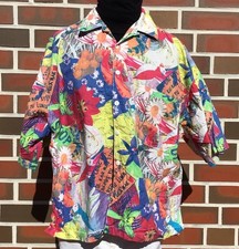 ESPRIT Hippiehemd Flower Power Blumen70er Jahre Vintage Gr. 40 Bunt Baumwolle