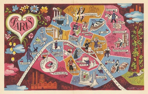 Antike landkarte paris - antike, "paris"