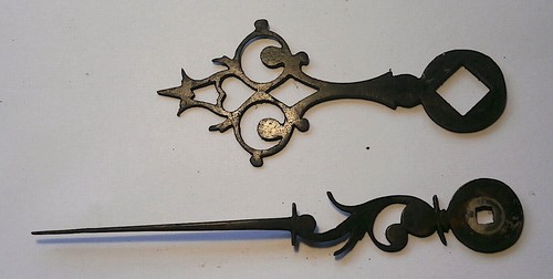 Paar stahl longcase uhr - stahl,