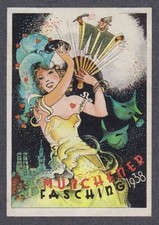 München Fasching carnival Werbekarte Werbekärtchen Anton M. Kolnberger 1938