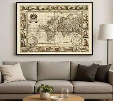 Historische weltkarte nova - weltkarte, „nova