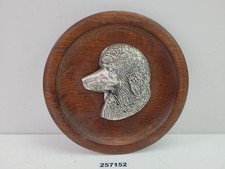 Wandteller Pudelmotiv Holz