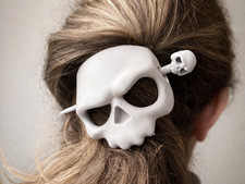 Totenkopf Haarstab für Dutt