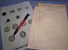 UHREN PROSPEKT 1953 GOLDANKER SUEVIA UHRENFABRIK SINDELFINGEN TANKSTELLE PREISE