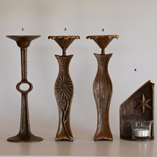 Strassacker Bronze Kerzenständer Leuchter brutalistisch sakral Deko Außenbereich