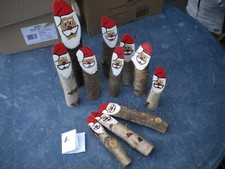11 x Holz Nikolaus Weihnachts Mann Wichtel aussen innen Advent Deko Geschenk 06