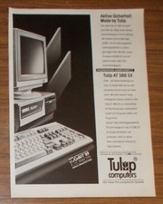Seltene Werbung TULIP COMPUTERS AT 386 SX Personal Computer 1989