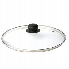 Glasdeckel mit Edelstahlring für Topf Pfanne hitzebeständig mit Entlüftung