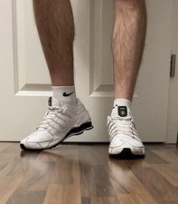 Nike Shox NZ 44 weiß weinrot silber Sneaker