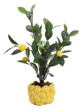 Kunstlicher Zitronenbaum mit Zitronentopf Kunstbaum Zitronen Deko Wohnen