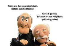 Blechschild, 20x30, MUPPET SHOW, Statler & Waldorf, Frauen, Multitasking Neu,OVP