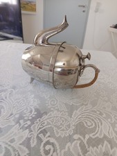 Teekippkanne Messing verchromt