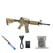 SET !!! Softair - Gewehr - G & G M4 CM16 Carbine - ab 14, unter 0,5 Joule Desert