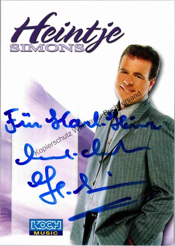 Original autogramm heintje - original, ///