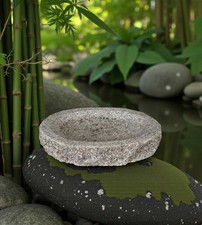 Granit Insekten Tränke – Bienen Bar Garten – Frostfest Granitstein 31 cm