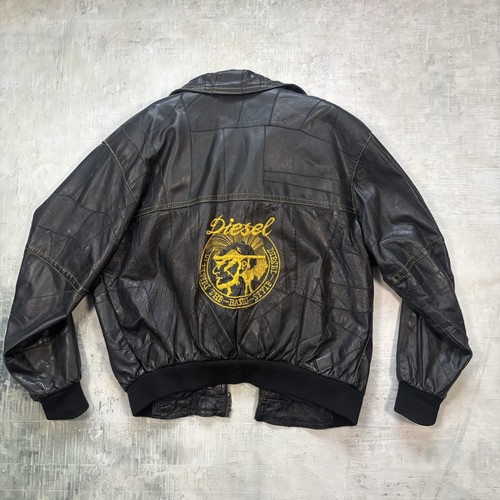 Diesel lederjacke schwarz - diesel,