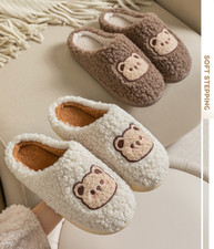 Damen Herren Winter Warm Hausschuhe Pantoffeln Slipper Schlappen Slippers Schuhe