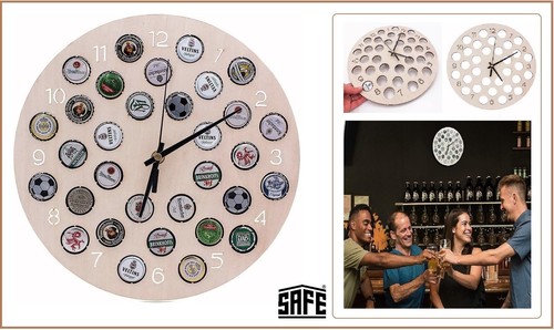 Kronkorken sammel wanduhr - kronkorken, sammel-wanduhr