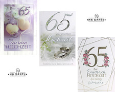 Kurt Eulzer Glückwunsch Karte Zur eisernen Hochzeit Tag eiserne Ehe 65 Jahre