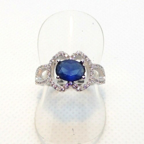 Saphir weißtopas ring 925 - saphir,
