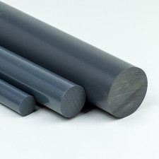 Pvc rund 80mm grau länge - grau,