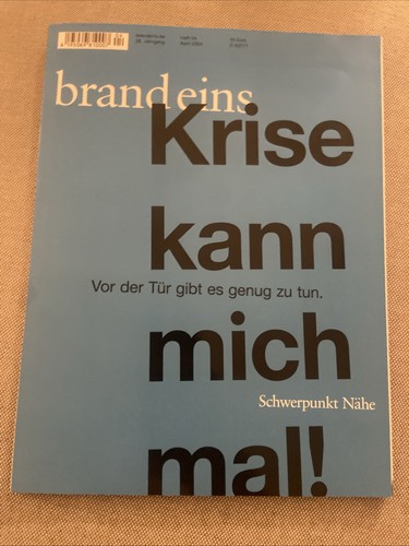 Brand eins 2024 nähe die - brand, 2024-4