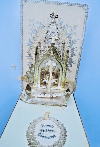 Faltbare kapelle postkarte mit - faltbare,