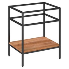 Waschbeckenschrank Tree, 60 x 38 x 76,4 cm, schwarz/Eiche, matt - B