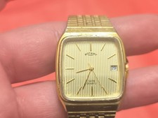 Vintage Drehquarzuhr vergoldet