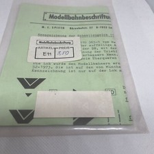 Modellbahnbeschriftungen Spieth Spur N E11  Naßschieber für Minitrix 2054