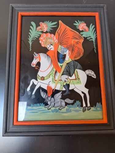 Hinterglasbild heiligenbild - hinterglasbild,