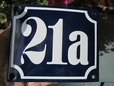 Hausnummer Emaille Nr. 21a